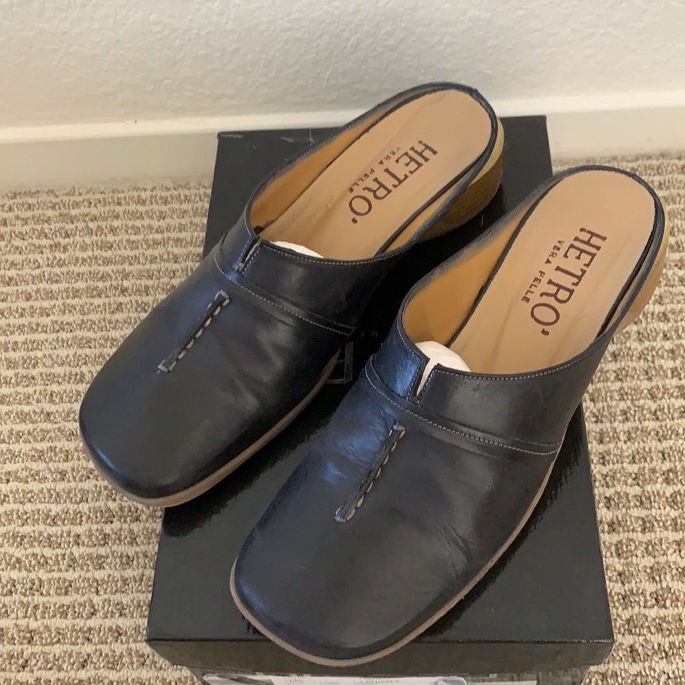 Italian Leather Slides Euro size 39